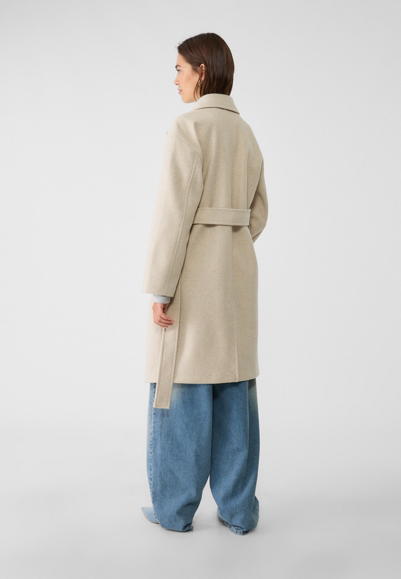 Stradivarius mantel mit gürtel Clearance